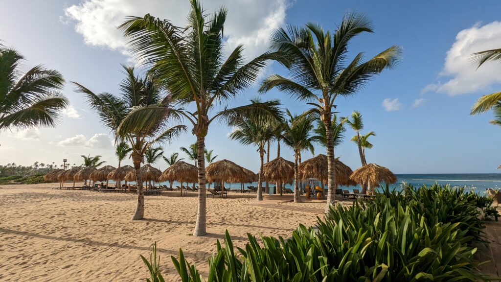 Beautiful beach in Punta Cana at an all inclusive resort