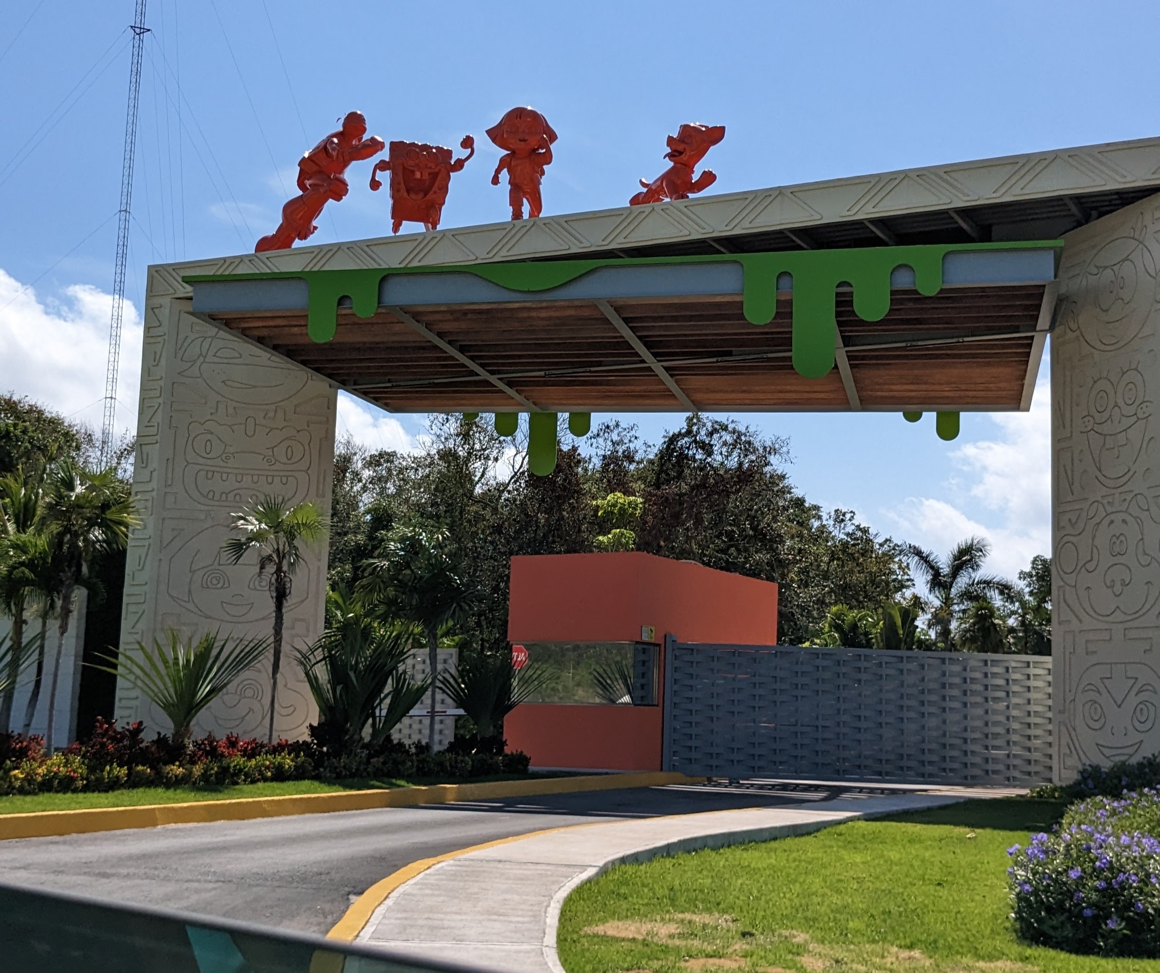 resort safety in mexico and the caribbean starts with their security gates like this one at Nickelodeon resort