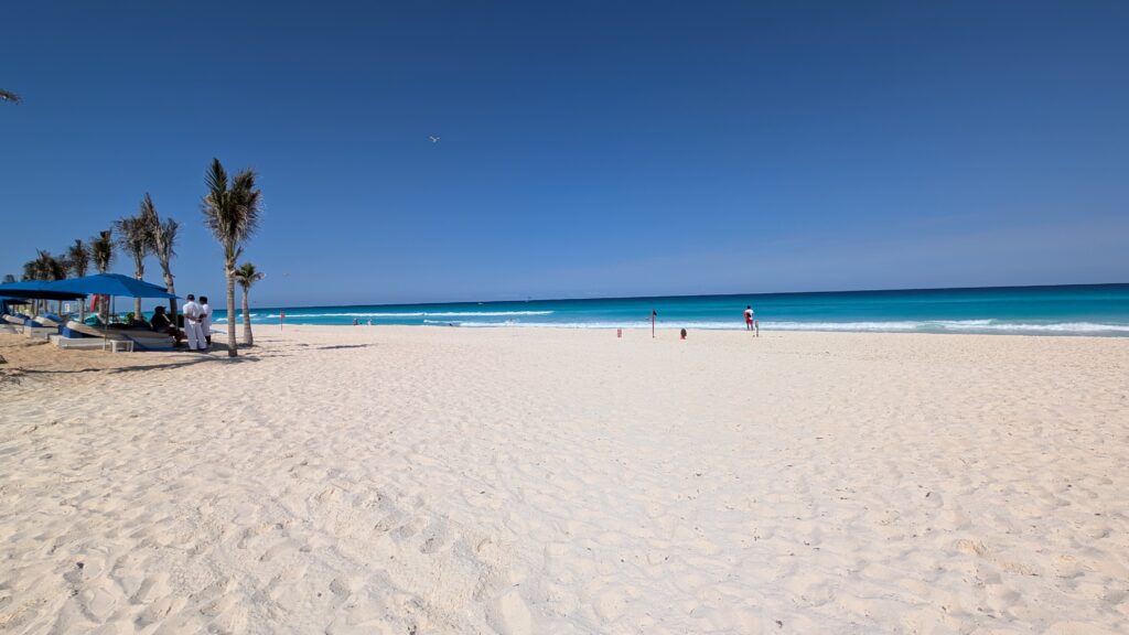 Live Aqua Cancun is in the hotel zone, but it doesn't feel like it! They're not squished at all, and have a wide stretch of white, sandy beach!