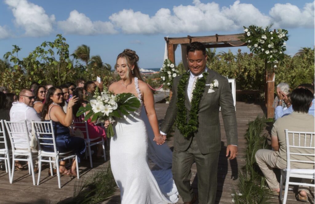 Grand Palladium Costa Mujeres wedding set up with my amazing couple!