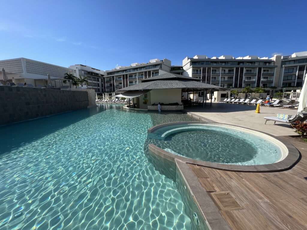 Swim-up bar at majestic elegance costa mujeres