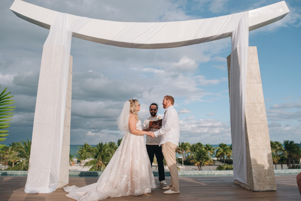 the wedding gazebo is a gorgeous destination wedding venue at Majestic Elegance Costa Mujeres 