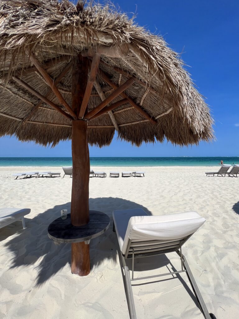 The beach at Majestic Elegance Costa Mujeres is gorgeous