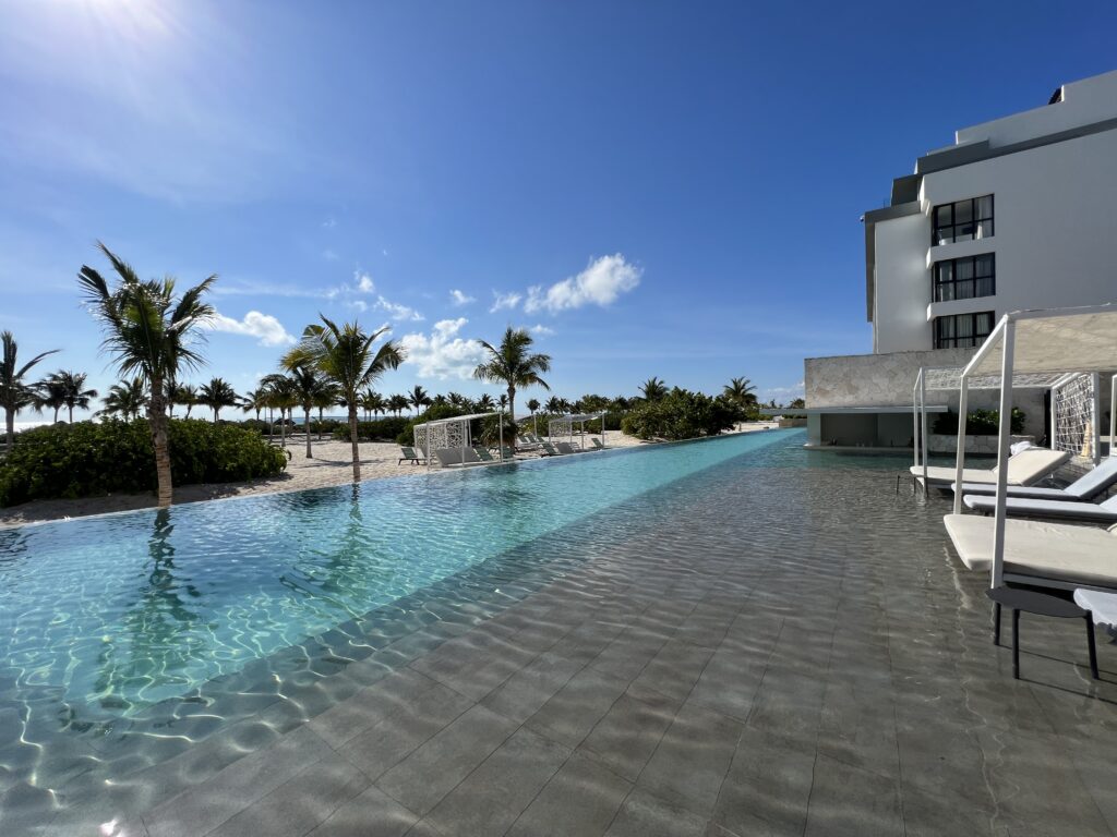 All 12 pools at Majestic Elegance Costa Mujeres are beautiful. This one is ocean facing