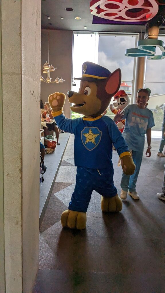 character breakfast at family friendly resort