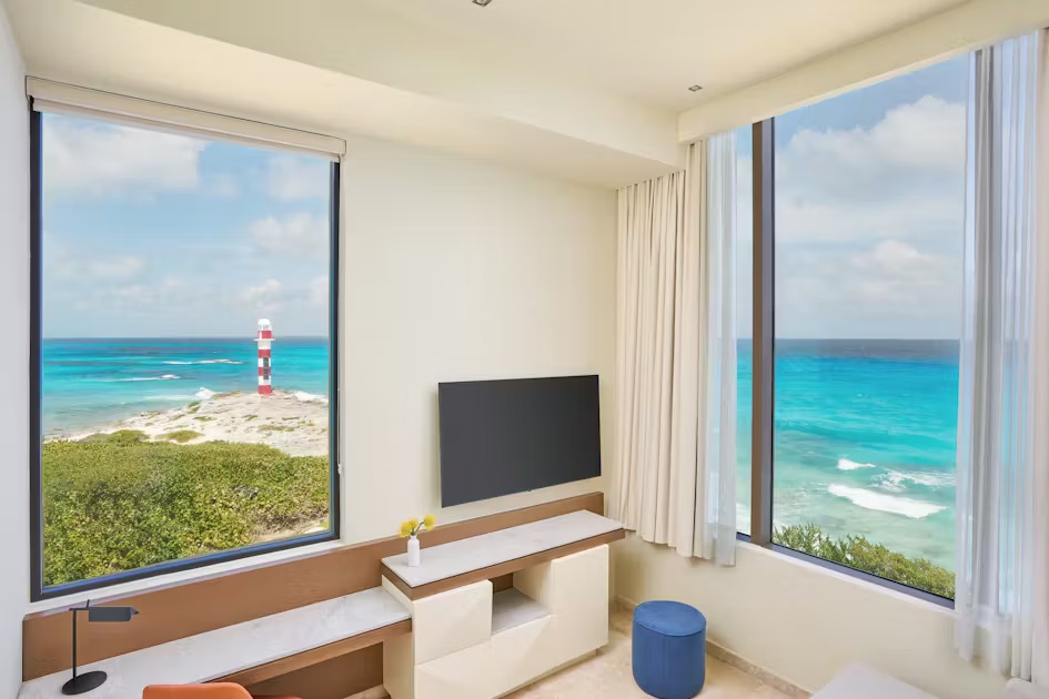 Ocean front light house suite room category at hyatt ziva cancun