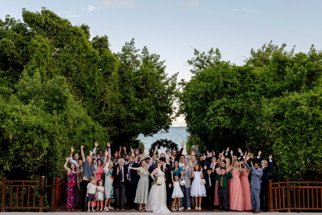 celebration at a destination wedding at paradisus playa del carmen