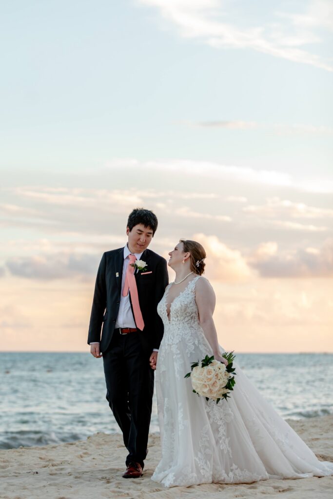 beach photos for ivey and steven's destination wedding