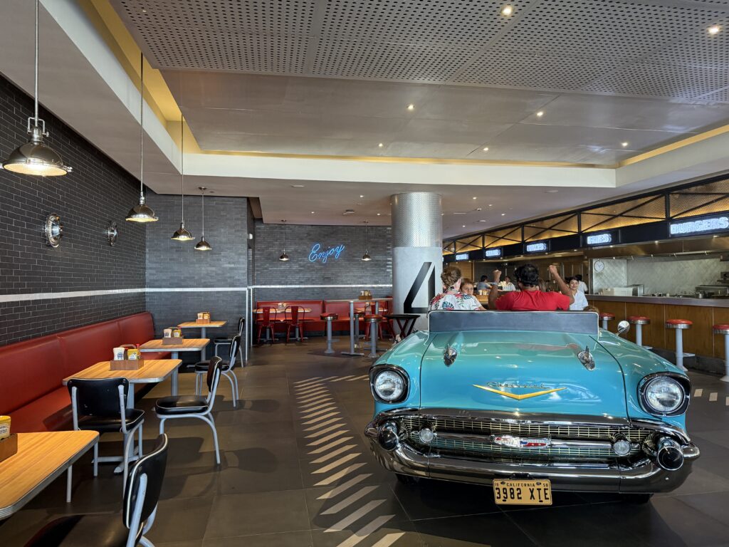 Chevy's has a real car in the restaurant at Hyatt Ziva Cancun!