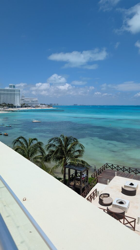view from the rooftop terrace wedding venue at Hyatt Ziva Cancun