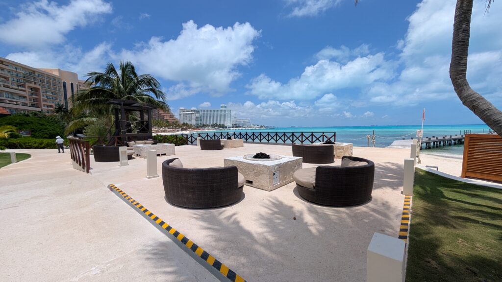 Fire pits wedding venue at Hyatt Ziva Cancun