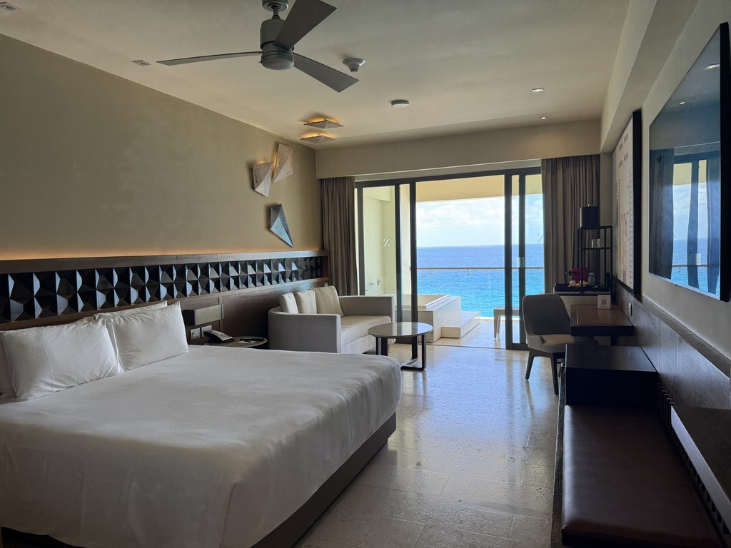 Turquoize adults only ocean front room at Hyatt Ziva Cancun