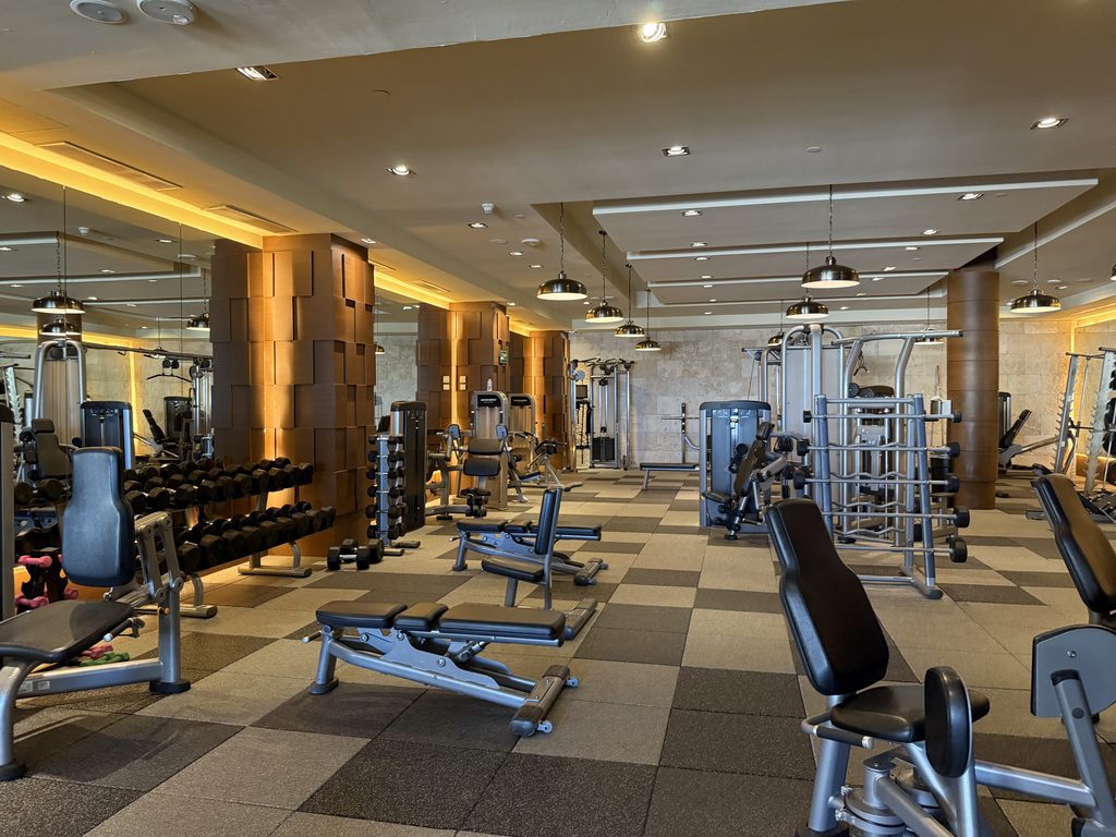 Hyatt Ziva Cancun Gym is spacious with lots of equipment